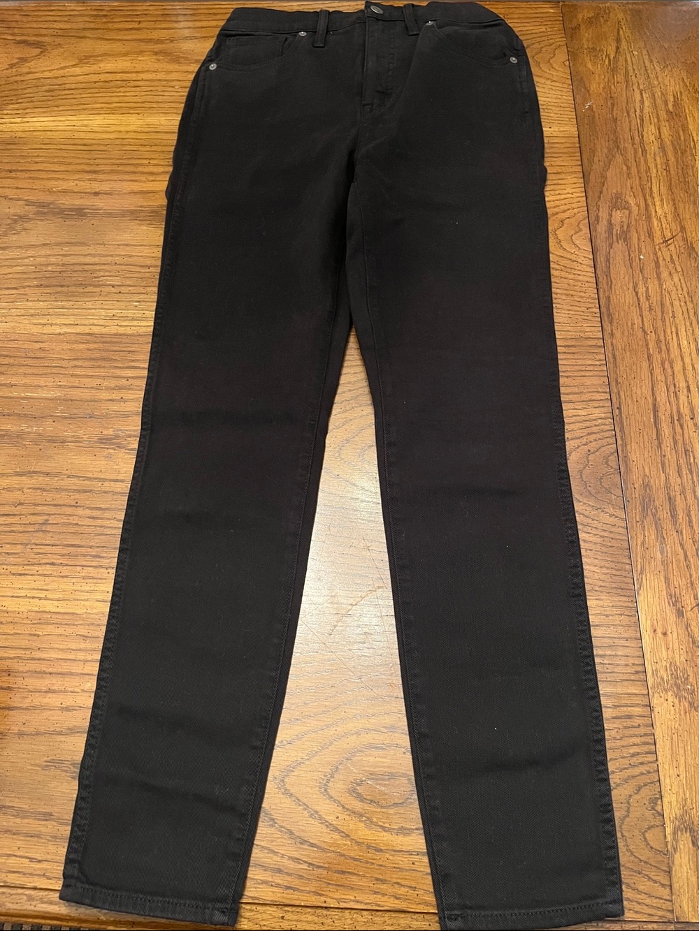 Madewell 10” High Rise Skinny Black Jeans, size 28